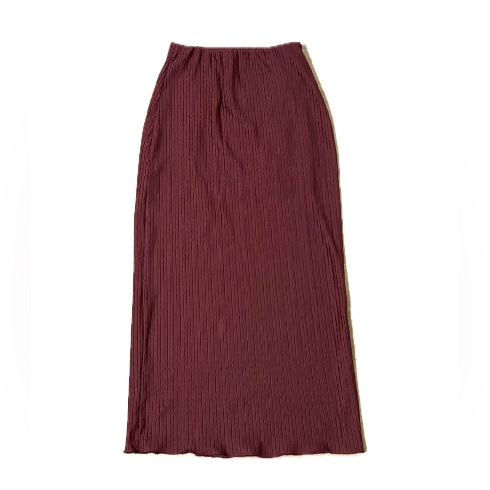 Zara Burgundy Maxi Skirt